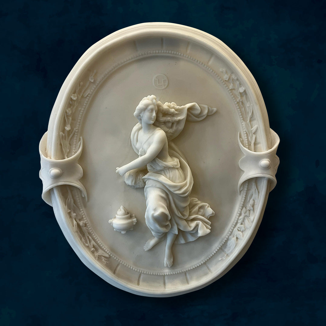 European Oval Wall Decoration Plate with European Figurines - EA8
