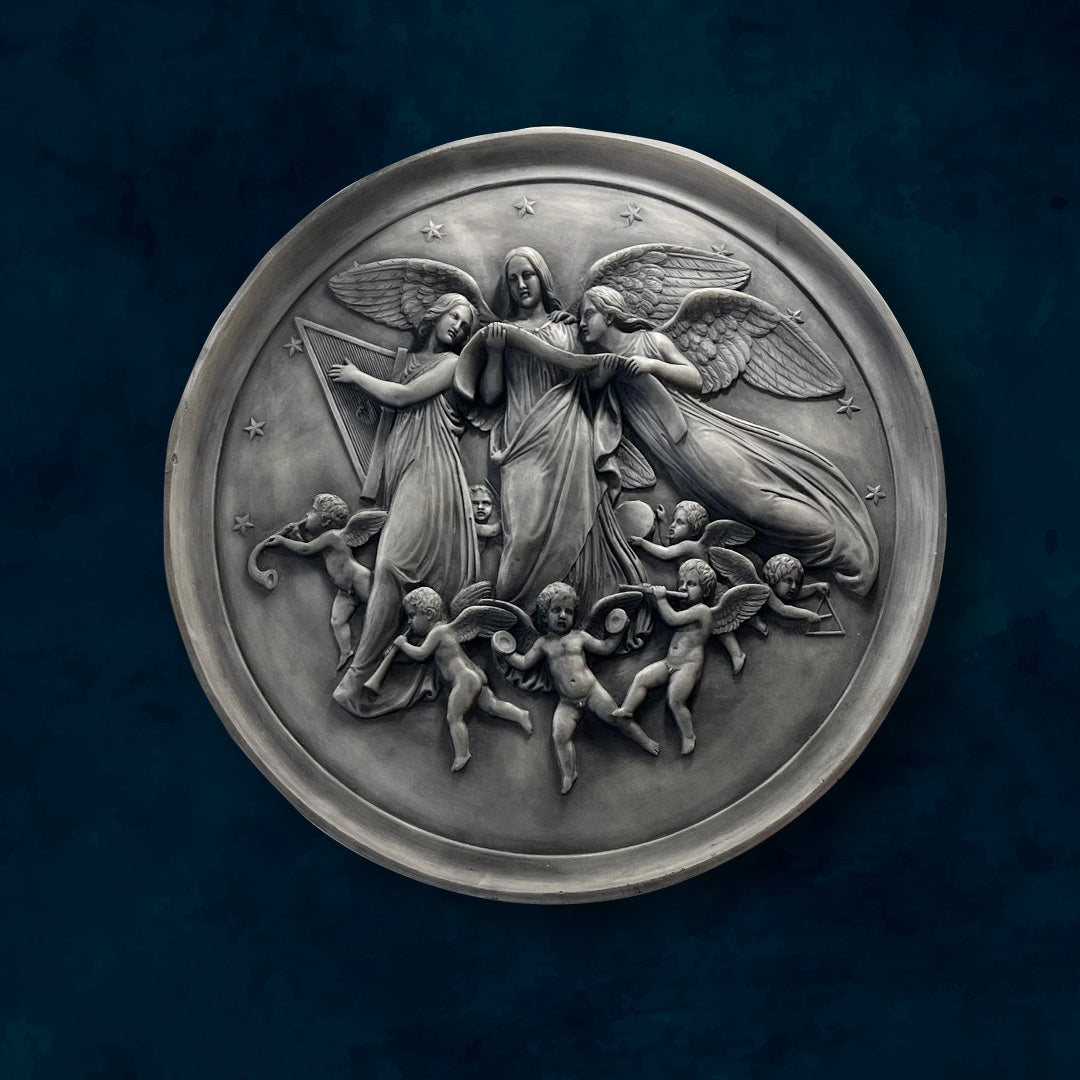 Angel European Grey Wall Decoration Plate - EA13