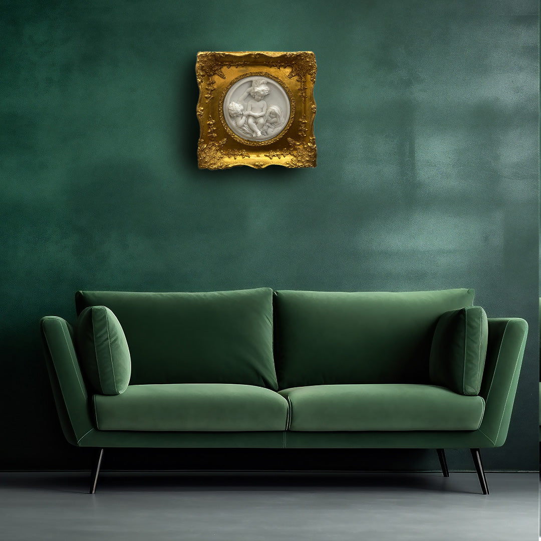 Cupids In Frame Wall Decoration Piece - EA5