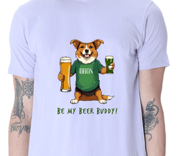 Men's Tshirt - Be My Beer Buddy - ABA01 Lavender
