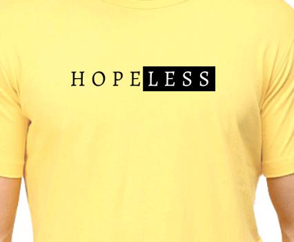 Men's Tshirt - DRON HOPE LESS MINIMALIST - ABA25 Yellow