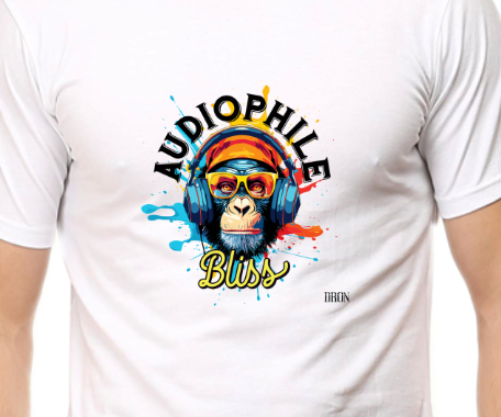 Men's Tshirt - Audiophile Bliss - ABA04 White