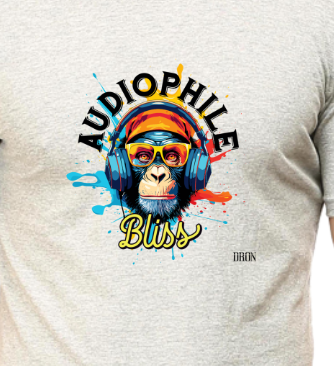 Men's Tshirt - Audiophile Bliss - ABA04 Grey Melange
