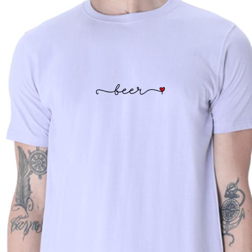 Men's Tshirt - DRON BEER LOVE - ABA63 Lavender