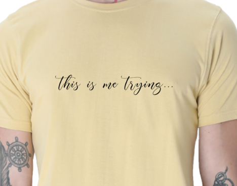 Men's Tshirt - DRON THIS IS ME TRYING - ABA65 Beige
