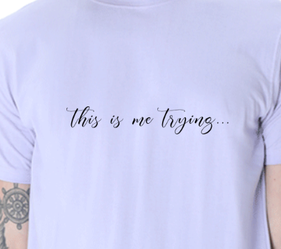 Men's Tshirt - DRON THIS IS ME TRYING - ABA65 Lavender