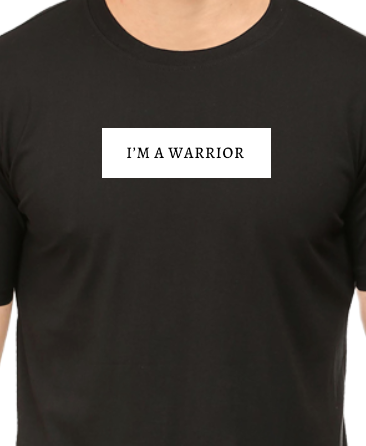 Men's Tshirt - DRON I AM A WARRIOR - ABA67 Black
