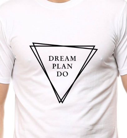 Men's Tshirt - DRON DREAM PLAN DO - ABA72 White