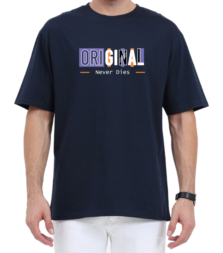 Men's Oversized Tshirt - DRON Original - OS27 Navy Blue