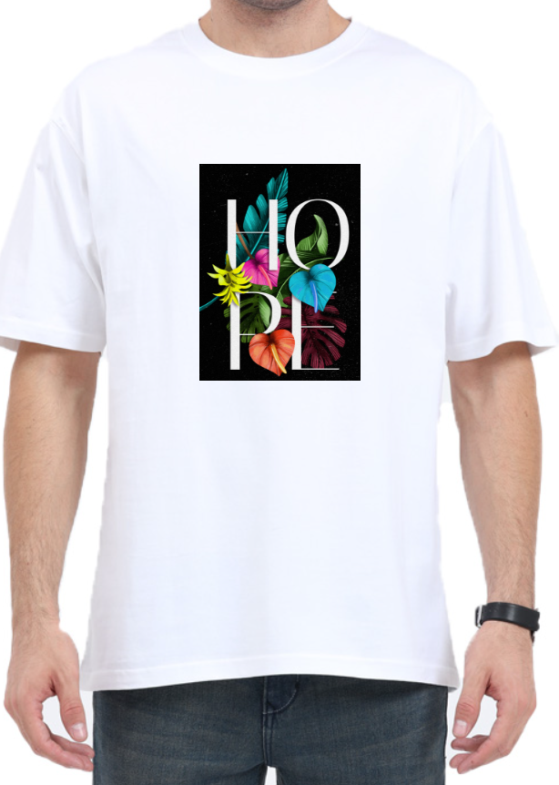 Men's Oversized Tshirt - DRON Hope - OS31 White