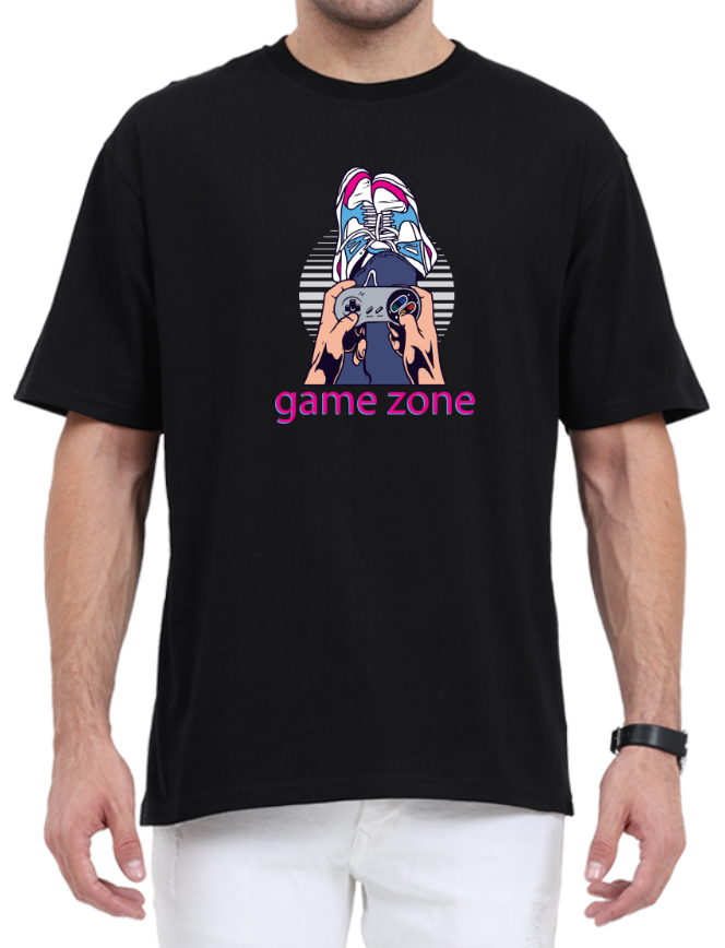 Men's Oversized Tshirt - DRON Game Zone - OS34 Black