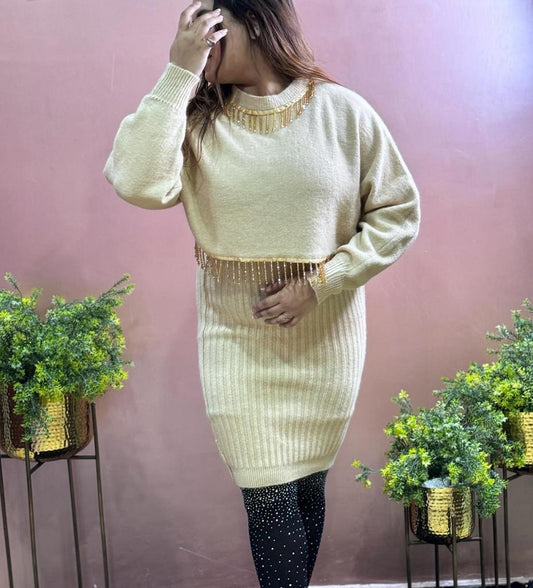 Winter Imported Knitted Dress  - AV111