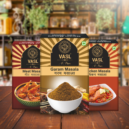 Vasl Meat + Chicken + Garam Masala - Combo of 3, 100 gm each