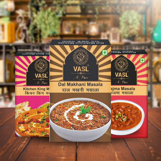 Vasl Kitchen King + Rajma + Dal Makhani Masala - Combo of 3, 100 gm each