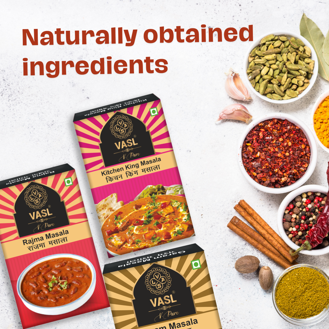 Vasl Kitchen King + Rajma + Dal Makhani Masala - Combo of 3, 100 gm each