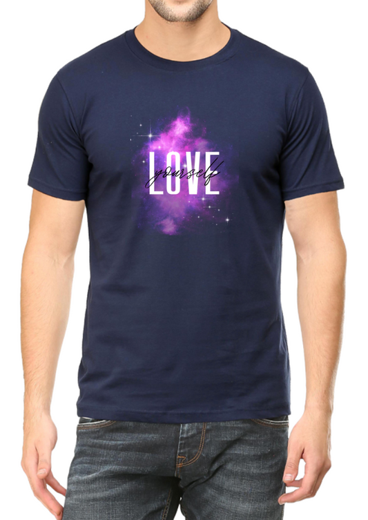 Men's Tshirt - DRON LOVE YOURSELF - ABA21 Navy Blue