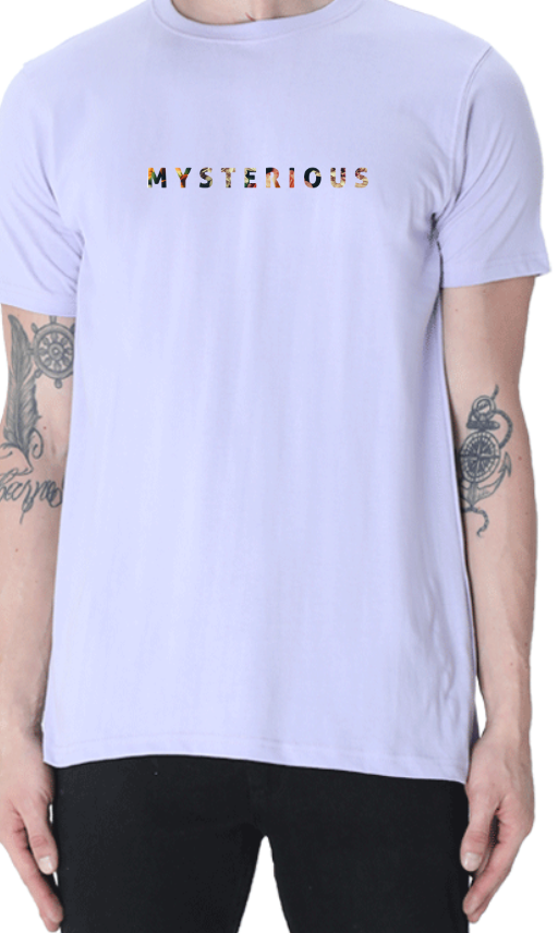 Men's Tshirt - DRON MYSTERIOUS MINIMALIST - ABA22 Lavender