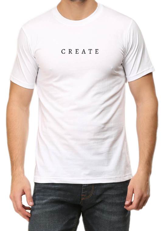 Men's Tshirt - DRON CREATE MINIMALIST - ABA23 WHITE