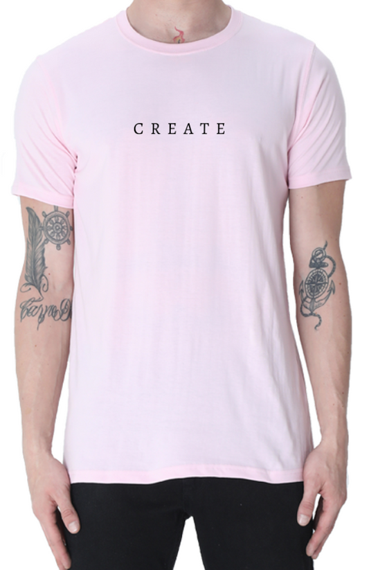 Men's Tshirt - DRON CREATE MINIMALIST - ABA23 Light Baby Pink