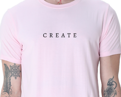 Men's Tshirt - DRON CREATE MINIMALIST - ABA23 Light Baby Pink