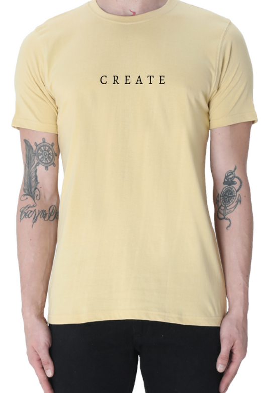 Men's Tshirt - DRON CREATE MINIMALIST - ABA23 Beige