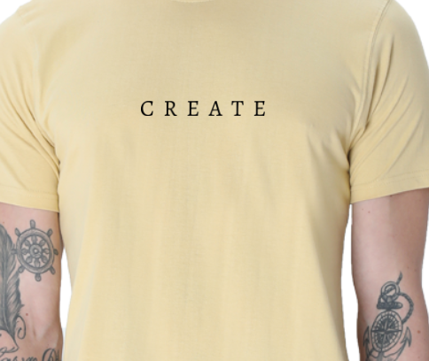 Men's Tshirt - DRON CREATE MINIMALIST - ABA23 Beige