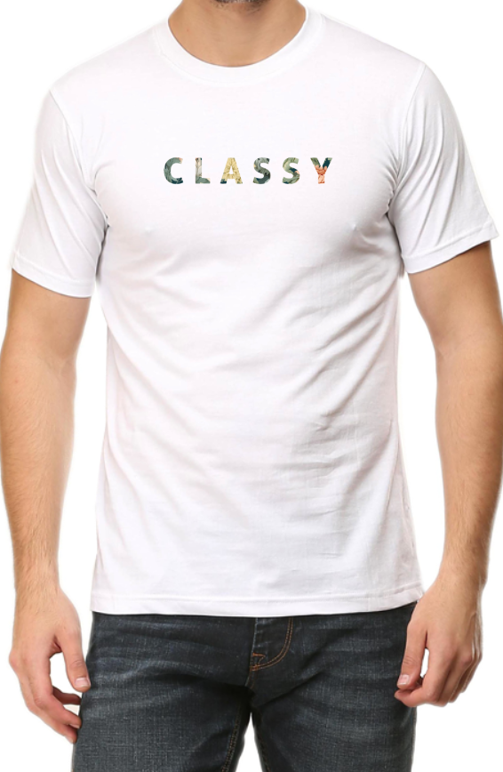 Men's Tshirt - DRON CLASSY MINIMALIST - ABA24 White