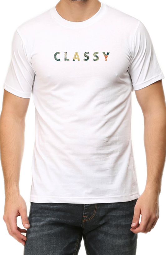 Men's Tshirt - DRON CLASSY MINIMALIST - ABA24 White