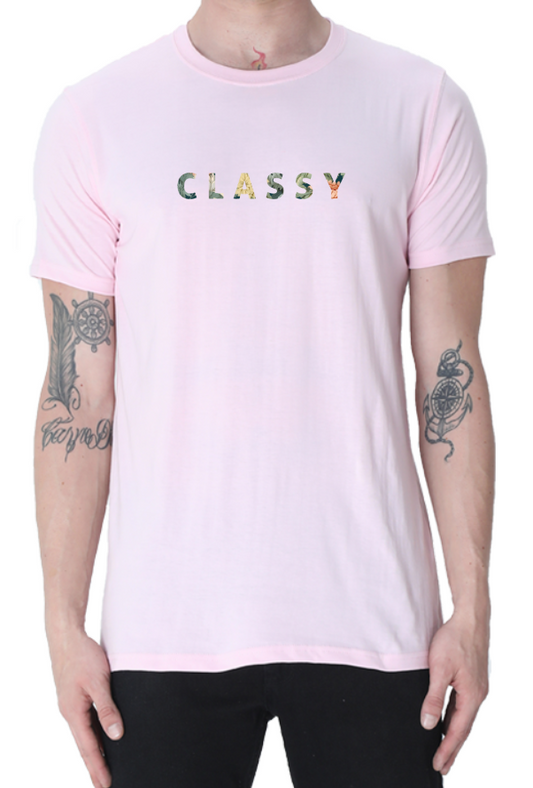 Men's Tshirt - DRON CLASSY MINIMALIST - ABA24 Light Baby Pink