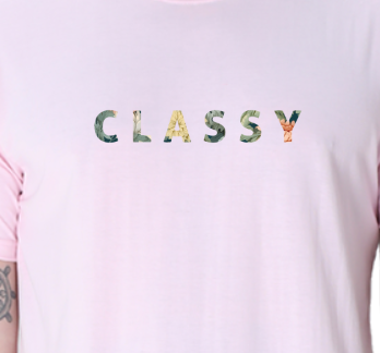 Men's Tshirt - DRON CLASSY MINIMALIST - ABA24 Light Baby Pink