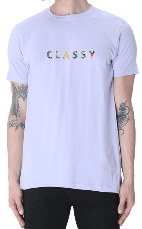 Men's Tshirt - DRON CLASSY MINIMALIST - ABA24 Lavender