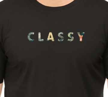 Men's Tshirt - DRON CLASSY MINIMALIST - ABA24 Black