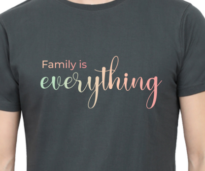 Men's Tshirt - DRON FAMILY IS EVERYTHING - ABA32 Steel Grey