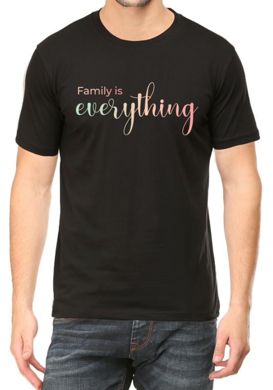 Men's Tshirt - DRON FAMILY IS EVERYTHING - ABA32 Black