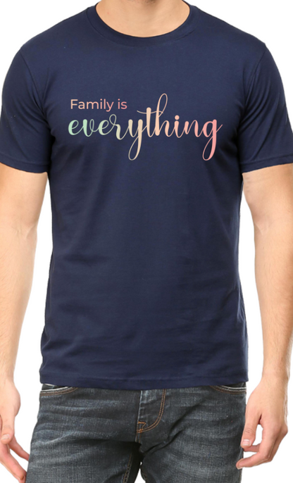 Men's Tshirt - DRON FAMILY IS EVERYTHING - ABA32 Navy Blue