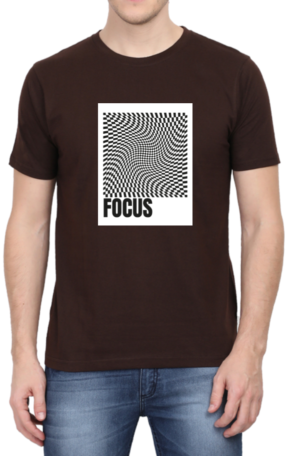 Men's Tshirt - DRON FOCUS - ABA15 Coffee Brown