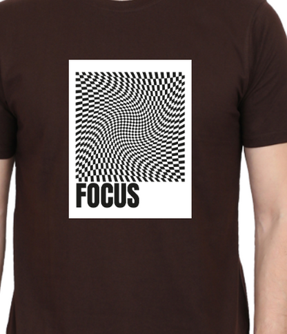 Men's Tshirt - DRON FOCUS - ABA15 Coffee Brown