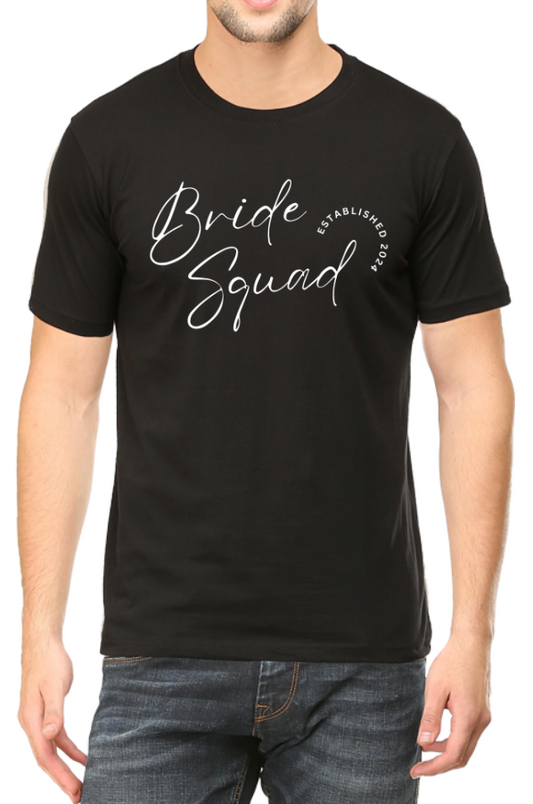 Men and Women Tshirt - DRON BRIDE SQUAD - ABA16 Black