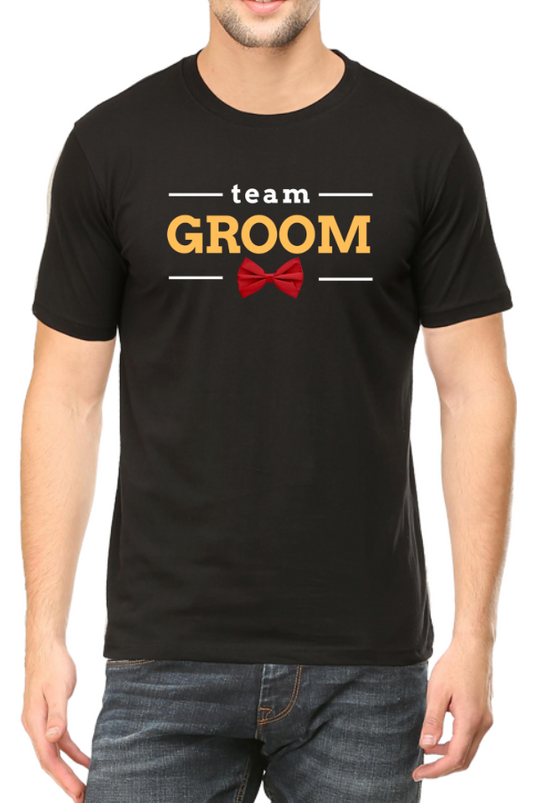 Men and Women Tshirt - DRON GROOM SQUAD - ABA17 Black