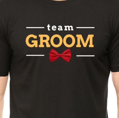 Men and Women Tshirt - DRON GROOM SQUAD - ABA17 Black