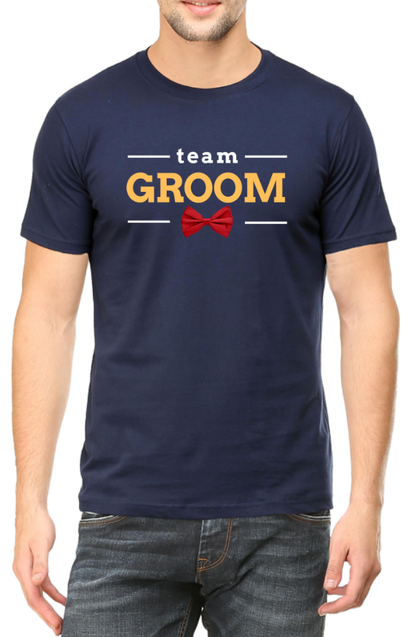 Men and Women Tshirt - DRON GROOM SQUAD - ABA17 Navy Blue