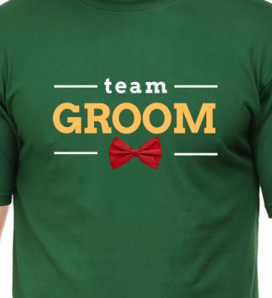 Men and Women Tshirt - DRON GROOM SQUAD - ABA17 Bottle Green