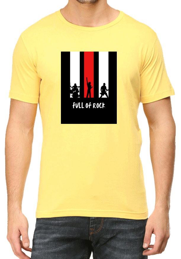 Men's Tshirt - DRON FULL OF ROCK - ABA19 Yellow