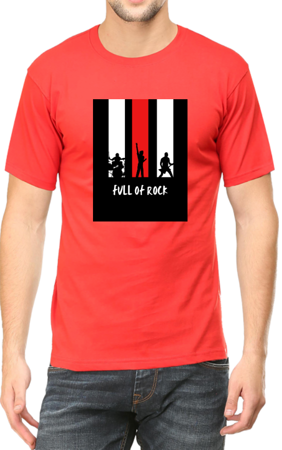 Men's Tshirt - DRON FULL OF ROCK - ABA19 Red