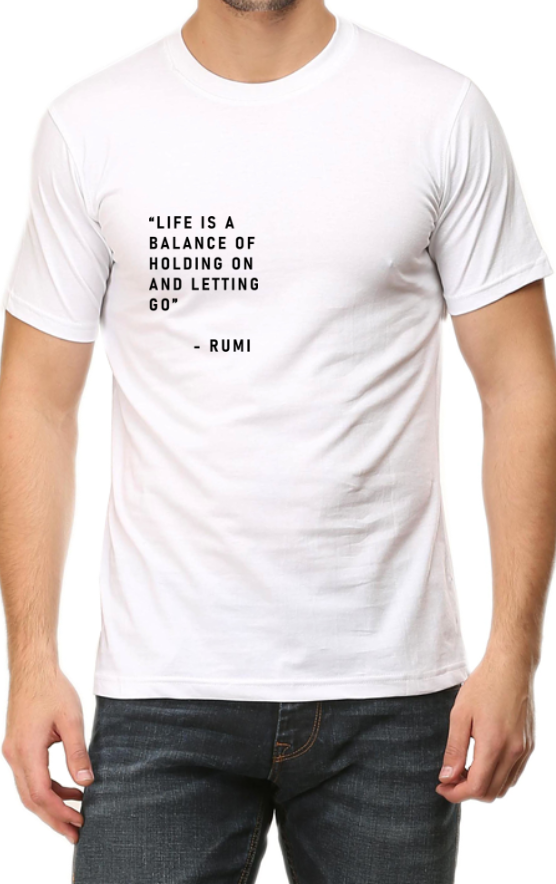 Men's Tshirt - DRON RUMI INSPIRATIONAL - ABA26 White