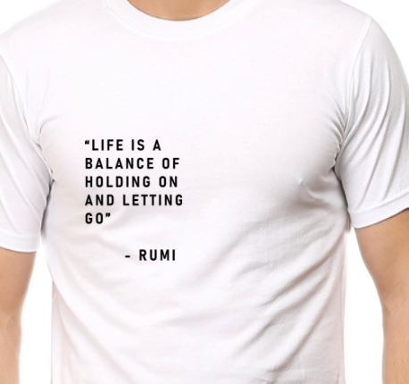 Men's Tshirt - DRON RUMI INSPIRATIONAL - ABA26 White