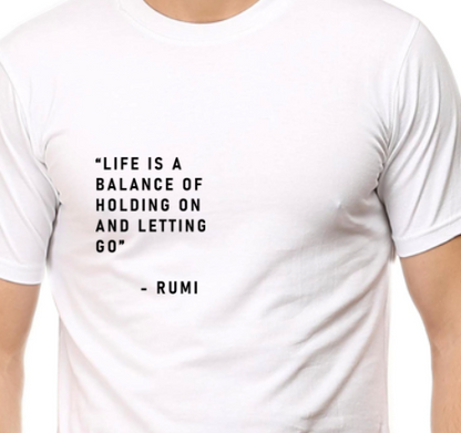 Men's Tshirt - DRON RUMI INSPIRATIONAL - ABA26 White