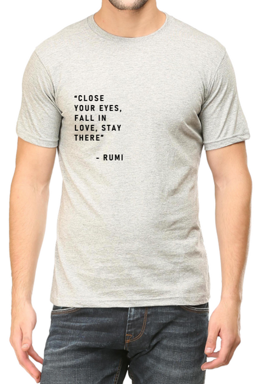 Men's Tshirt - DRON RUMI INSPIRATIONAL - ABA27 Melange Grey