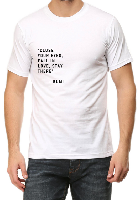 Men's Tshirt - DRON RUMI INSPIRATIONAL - ABA27 White