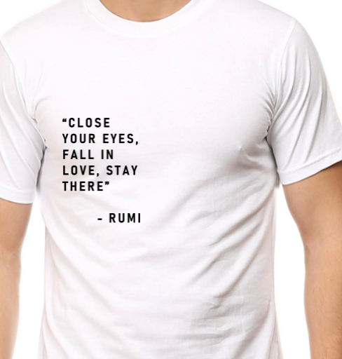 Men's Tshirt - DRON RUMI INSPIRATIONAL - ABA27 White